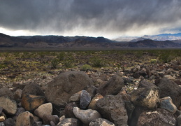 storm clouds over the desert